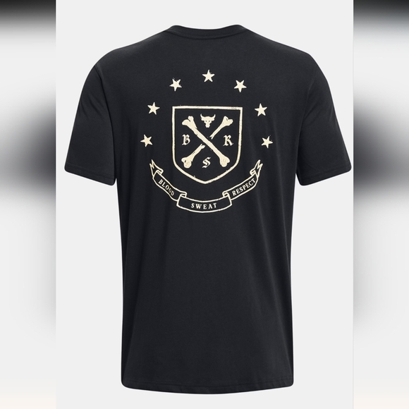 NWT UA Men's Project Rock Heavyweight Short Sleeve shirt - Picture 3 of 17